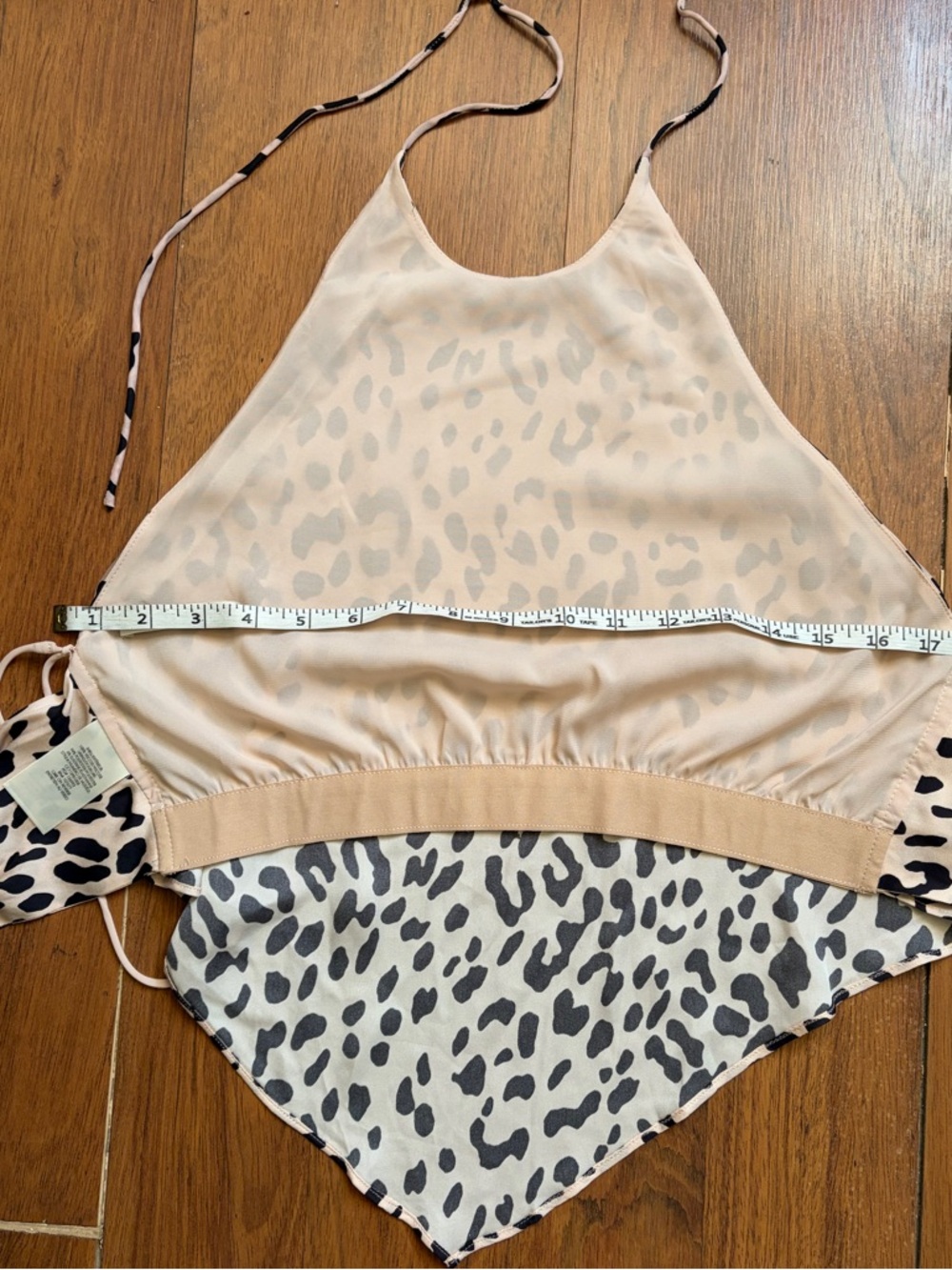 Alice + Olivia Frenchie handkerchief leopard halter top - Picture 8 of 11